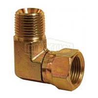 90° Male NPTF x Female NPSM Swivel Nut Elbow